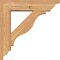Ekena Millwork Funston Traditional Smooth Bracket w/ Offset Brace, Western Red Cedar, 5 1/2"W x 20"D x 20"H BKT0604X20X20FST01SWR - alternate 4
